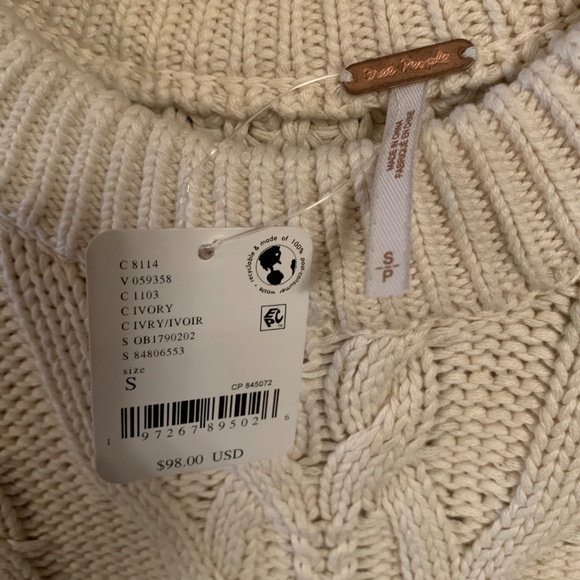 Free People Frankie Cable Sweater NWT - Picture 3 of 5